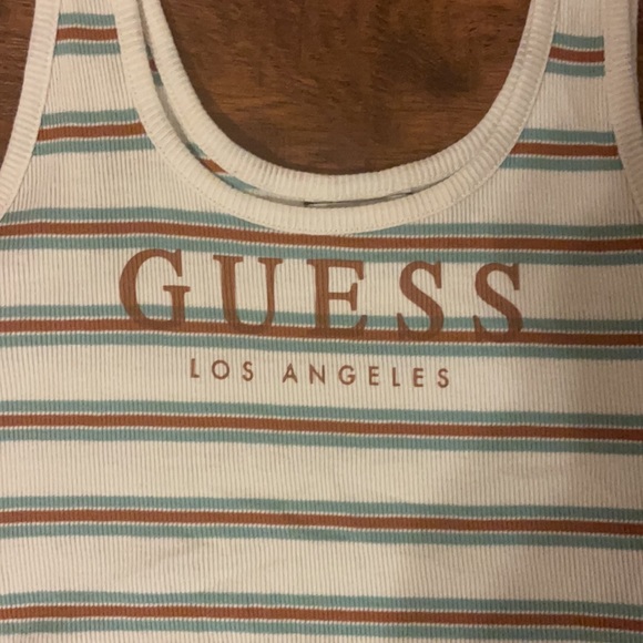 New Without Tags Guess White Striped Crop Top - Picture 5 of 10